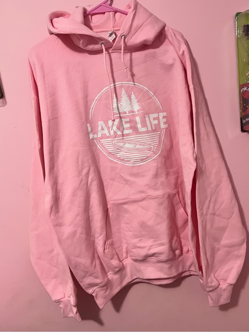 ⭐️Lake Life Pink Hoodie Sweatshirt